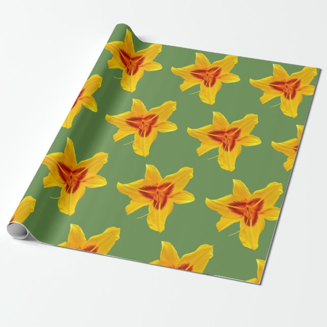 Canada Lilly, Flower Blossom Wrapping Paper (Unrolled)