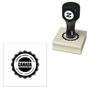 Canada Logo Printed Sleek Silvery Shimmer Ink Mark Rubber Stamp