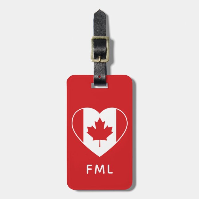 CANADA LOVE custom luggage tag (Front Vertical)
