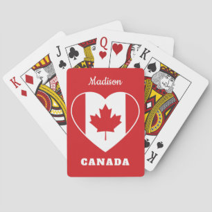 Canada Love custom name playing cards