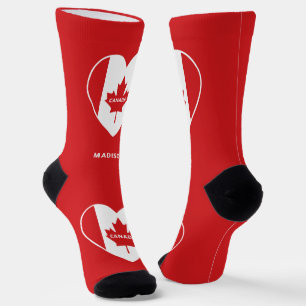 CANADA Love custom name Socks