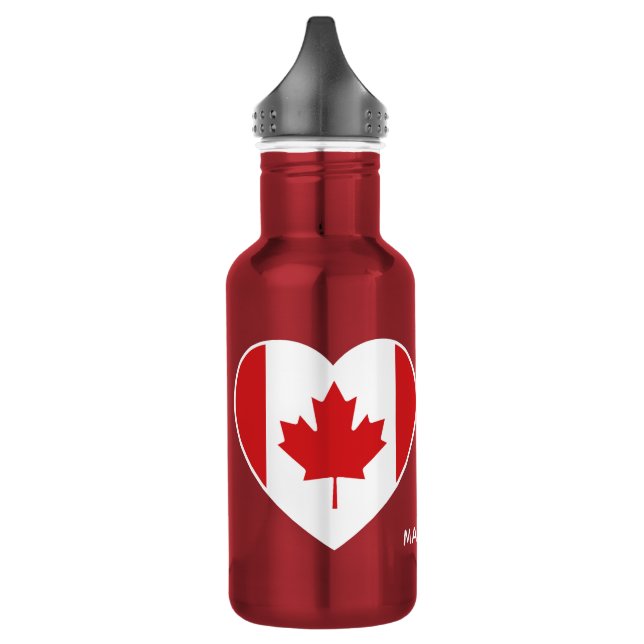 Canada Love custom name water bottles (Left)