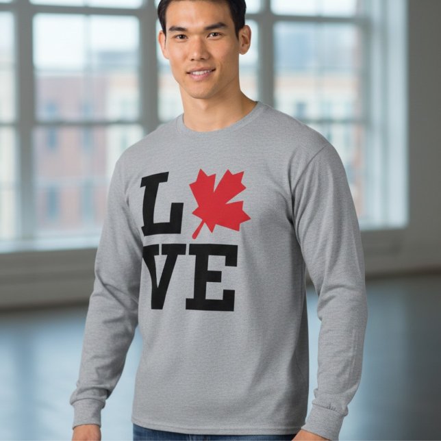 Canada Love Maple Leaf Long Sleeve Tee (Creator Uploaded)