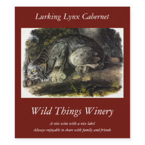 Canada Lynx (Lynx Canadensis) (Canadian Lynx) Wine Label