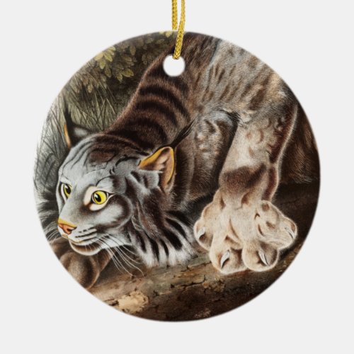 Canada Lynx Lynx Canadensis Illustration Ceramic Ornament