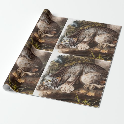 Canada Lynx Lynx Canadensis Illustration Wrapping Paper