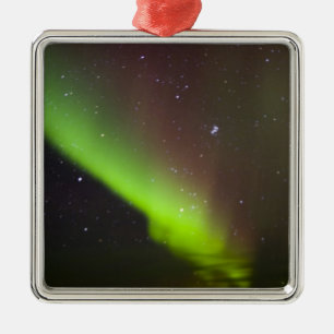 Canada, Manitoba, Churchill. Aurora Borealis Metal Ornament