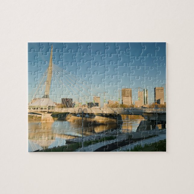 CANADA, Manitoba, Winnipeg: Esplanade Riel Jigsaw Puzzle (Horizontal)