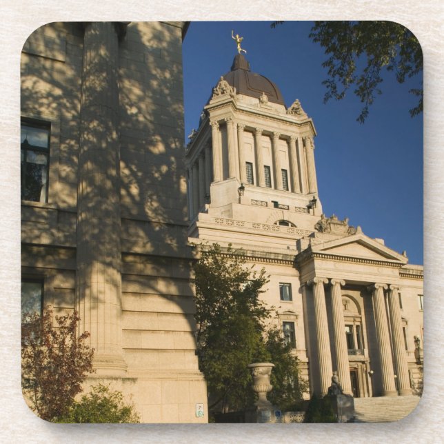 Canada, Manitoba, Winnipeg: Manitoba Legislative Drink Coaster (Front)