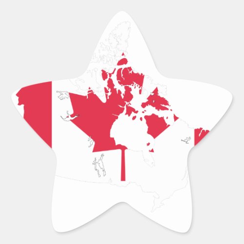 Canada map and flag _ sticker