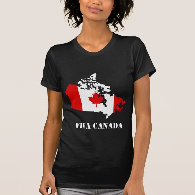 Canada map and flag T-Shirt (Front)