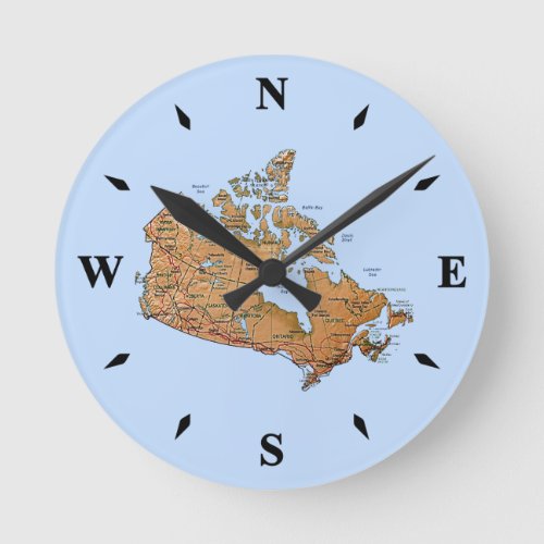 Canada Map Clock