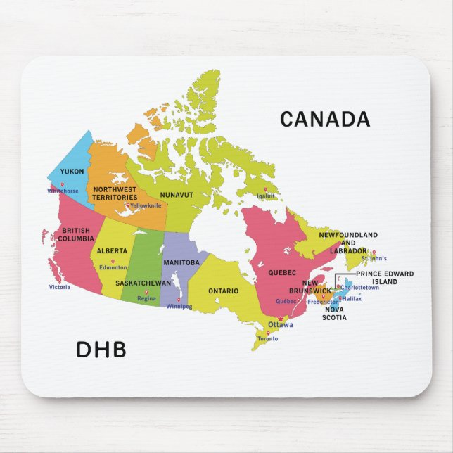 Canada Map custom monogram mousepad (Front)