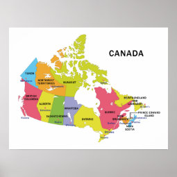 Canada Map poster | Zazzle