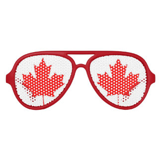 CANADA MAPLE LEAF AVIATOR SUNGLASSES