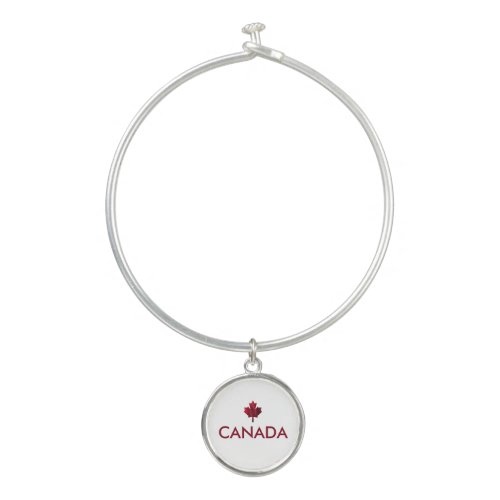 Canada Maple Leaf Bangle Bracelet