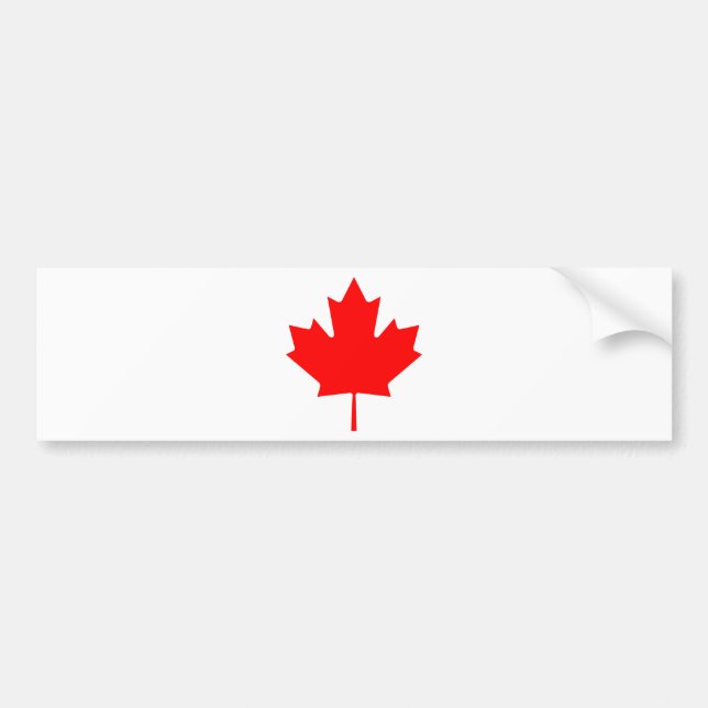 Canada - Maple Leaf Bumper Sticker (Front)