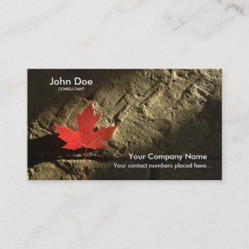 Canada Maple Leaf Business Card by tempera70 at Zazzle