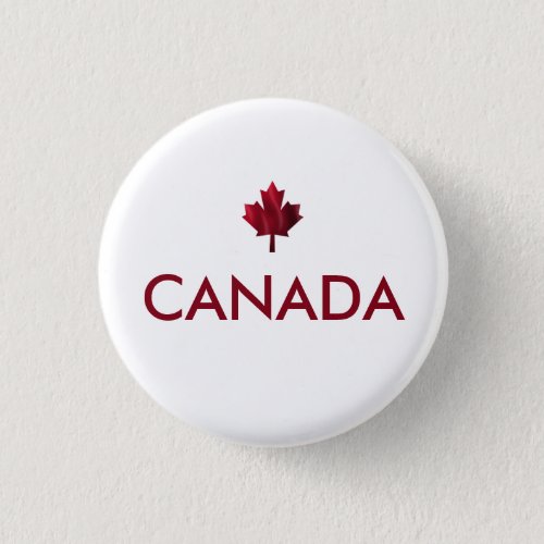 Canada Maple Leaf Button