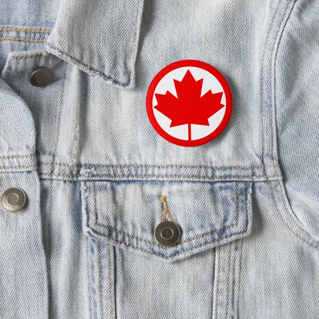 Canada Maple Leaf      Button (In Situ)