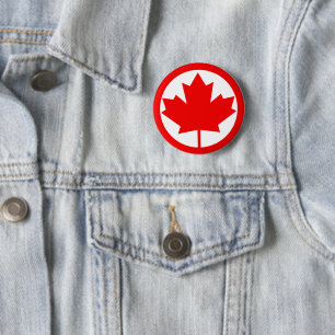 Canada Maple Leaf      Button