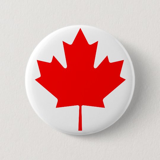Canada Maple Leaf Button