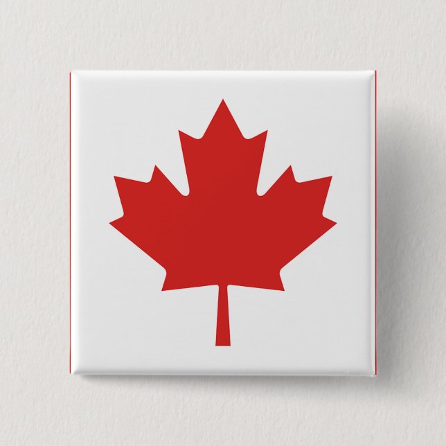 Canada Maple Leaf  Button (Front)