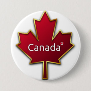 Canada Maple Leaf Button