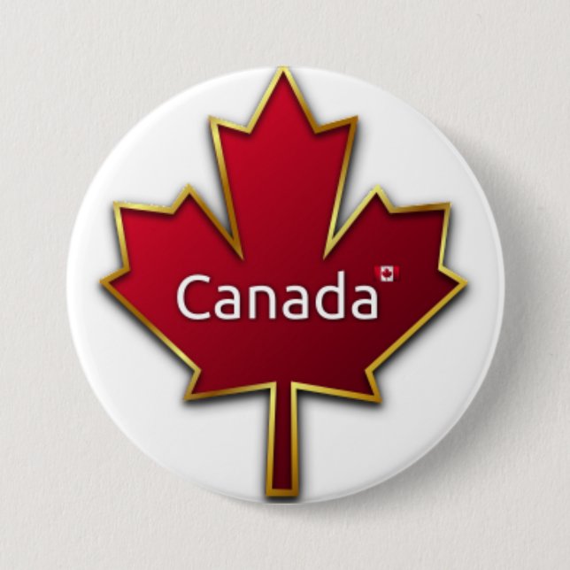 Canada Maple Leaf Button (Front)