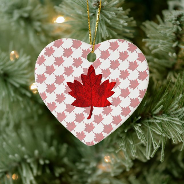 Canada-Maple Leaf by Shirley Taylor Ceramic Orname Ceramic Ornament (Tree)