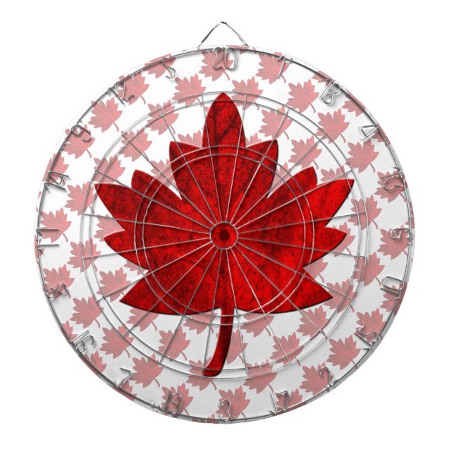 Canada-Maple Leaf by Shirley Taylor Dart Board (Front)