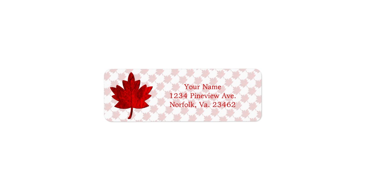 Custom address labels canada