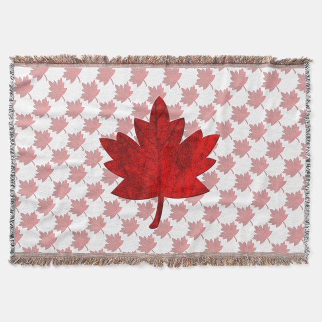 Canada-Maple Leaf by Shirley Taylor Throw Blanket (Front)