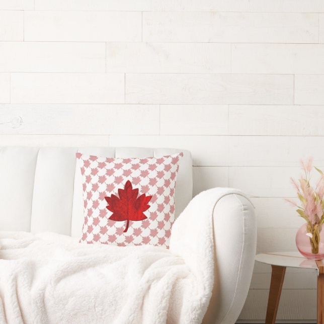 Canada-Maple Leaf by Shirley Taylor Throw Pillow (Couch)