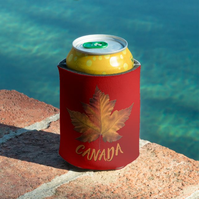 Canada Maple Leaf Can Cooler Personalized Gifts (In Situ Pool)