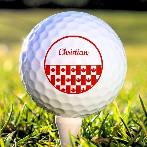 Canada Maple Leaf Canadian Flag Pattern Name Golf Balls