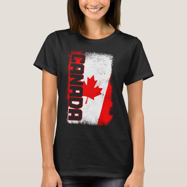 Canada Maple Leaf Canadian Flag Pride  4 T-Shirt (Front)