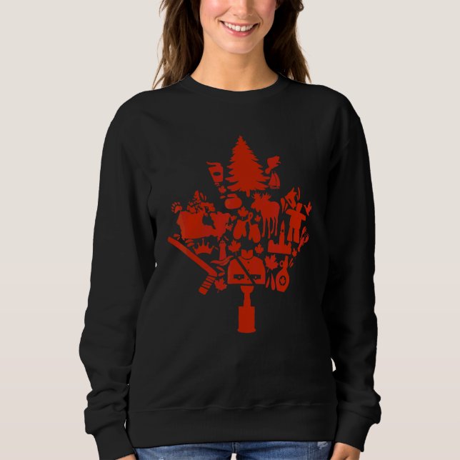 Canada Maple Leaf Canadian Symbols Canadian Root Sweatshirt (Front)