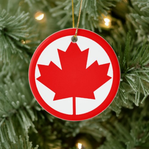 Canada Maple Leaf     Ceramic Ornament