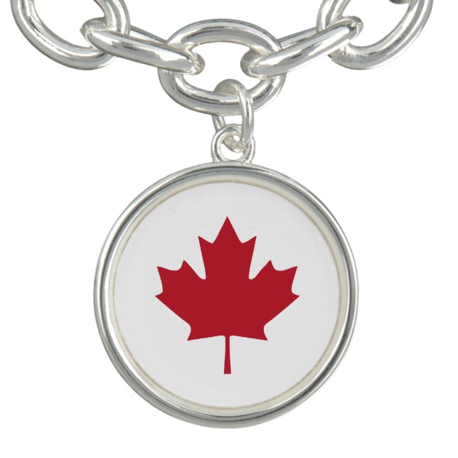 Canada Maple Leaf Charm Bracelet (Design)