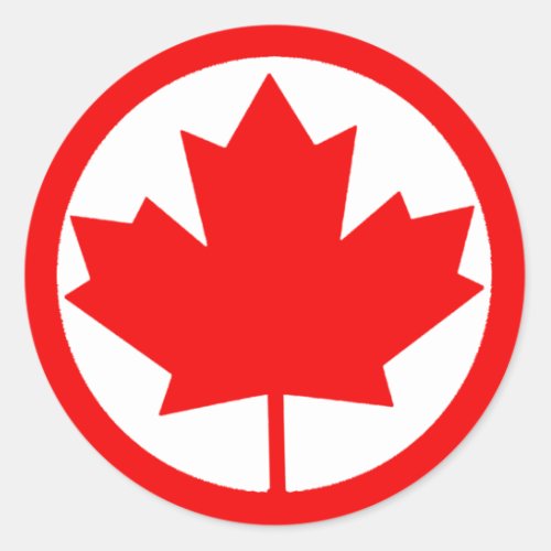 Canada Maple Leaf      Classic Round Sticker