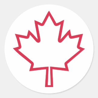 Canada maple leaf classic round sticker