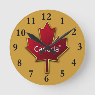 Canada Maple Leaf Clock
