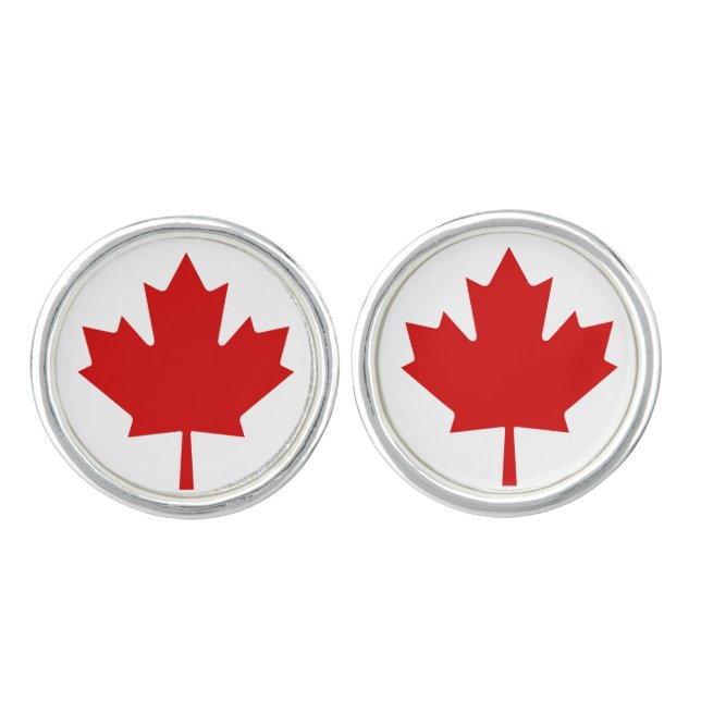 Canada Maple Leaf Cufflinks (Front)