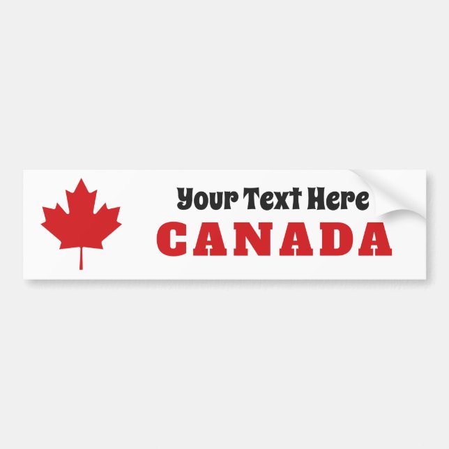 Canada Maple Leaf custom bumpersticker Bumper Sticker (Front)