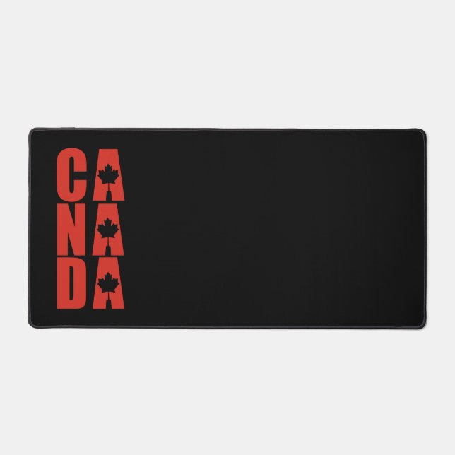 Canada Maple Leaf Designer Canadian Pride Desk Mat (Front)