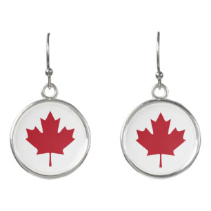Canada Maple Leaf Drop Earrings