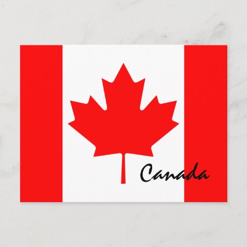 Canada Maple Leaf Flag Colors Postcard