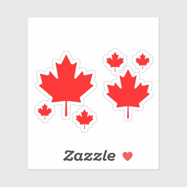 Canada Maple Leaf Flag Emblem  champion,canada,can Sticker (Sheet)