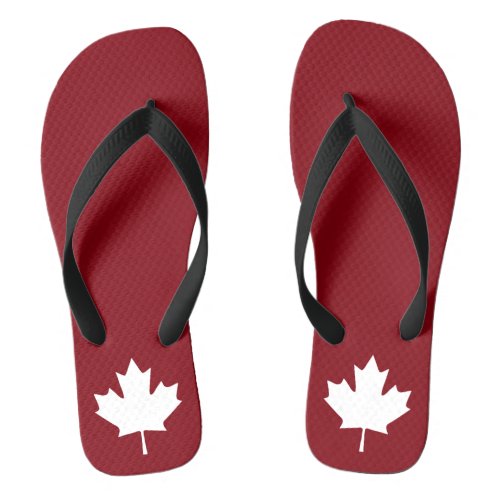 Canada Maple Leaf Flip Flops